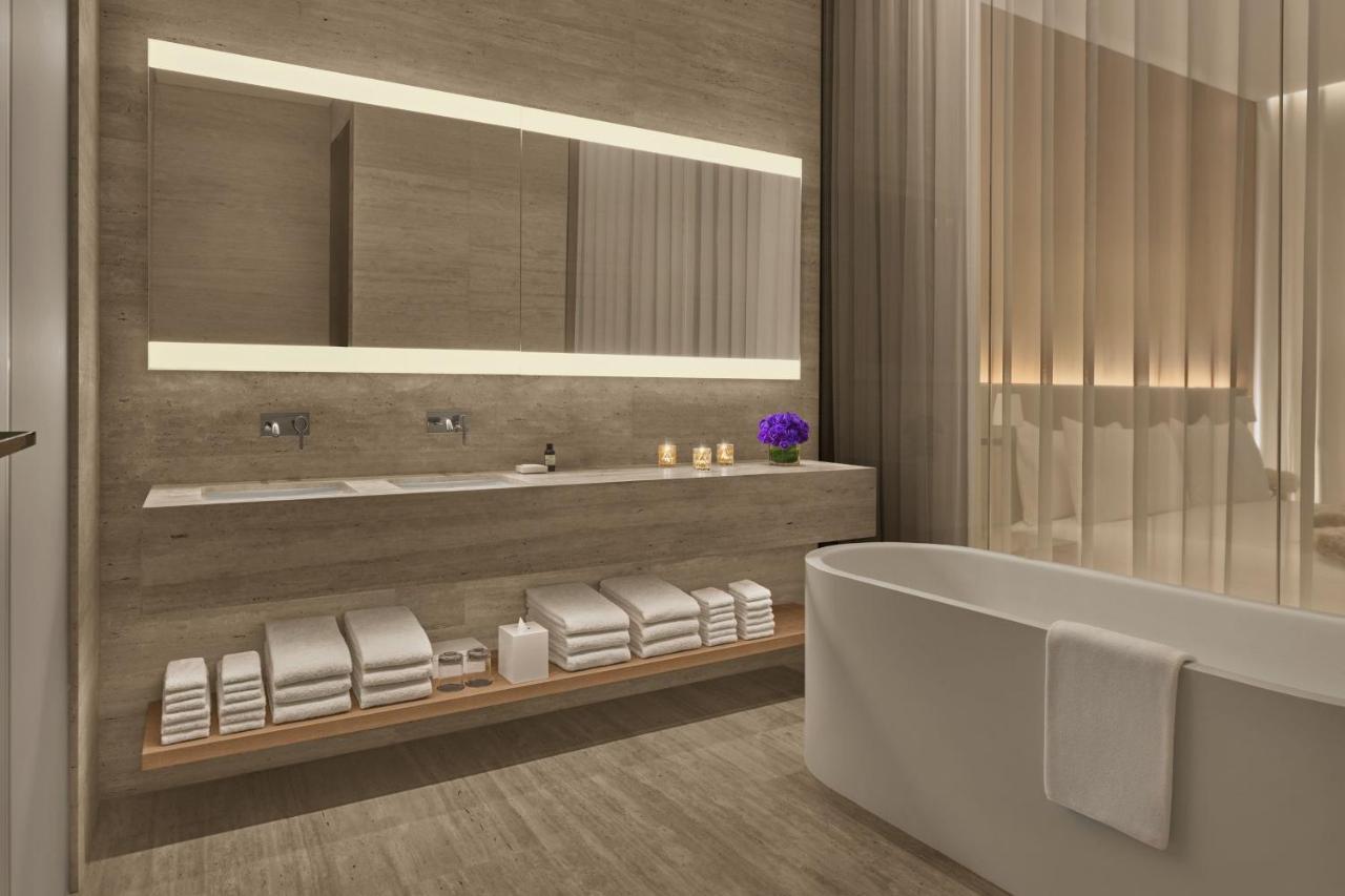 Premier One-Bedroom King Suite Kitchen Balcony Burj Khalifa View